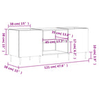 Mueble para discos madera contrachapada blanco 121x38x48 cm