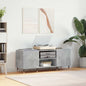 Chipboard Record Cabinet Concrete Grey 121x38x48 cm