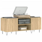 Mueble discos madera contrachapada roble sonoma 121x38x48 cm