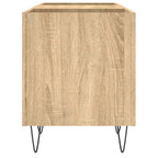 Mueble discos madera contrachapada roble sonoma 121x38x48 cm