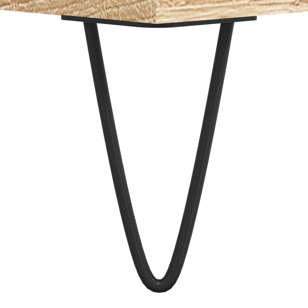 Mueble discos madera contrachapada roble sonoma 121x38x48 cm