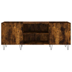 Mueble discos madera contrachapada roble ahumado 121x38x48 cm