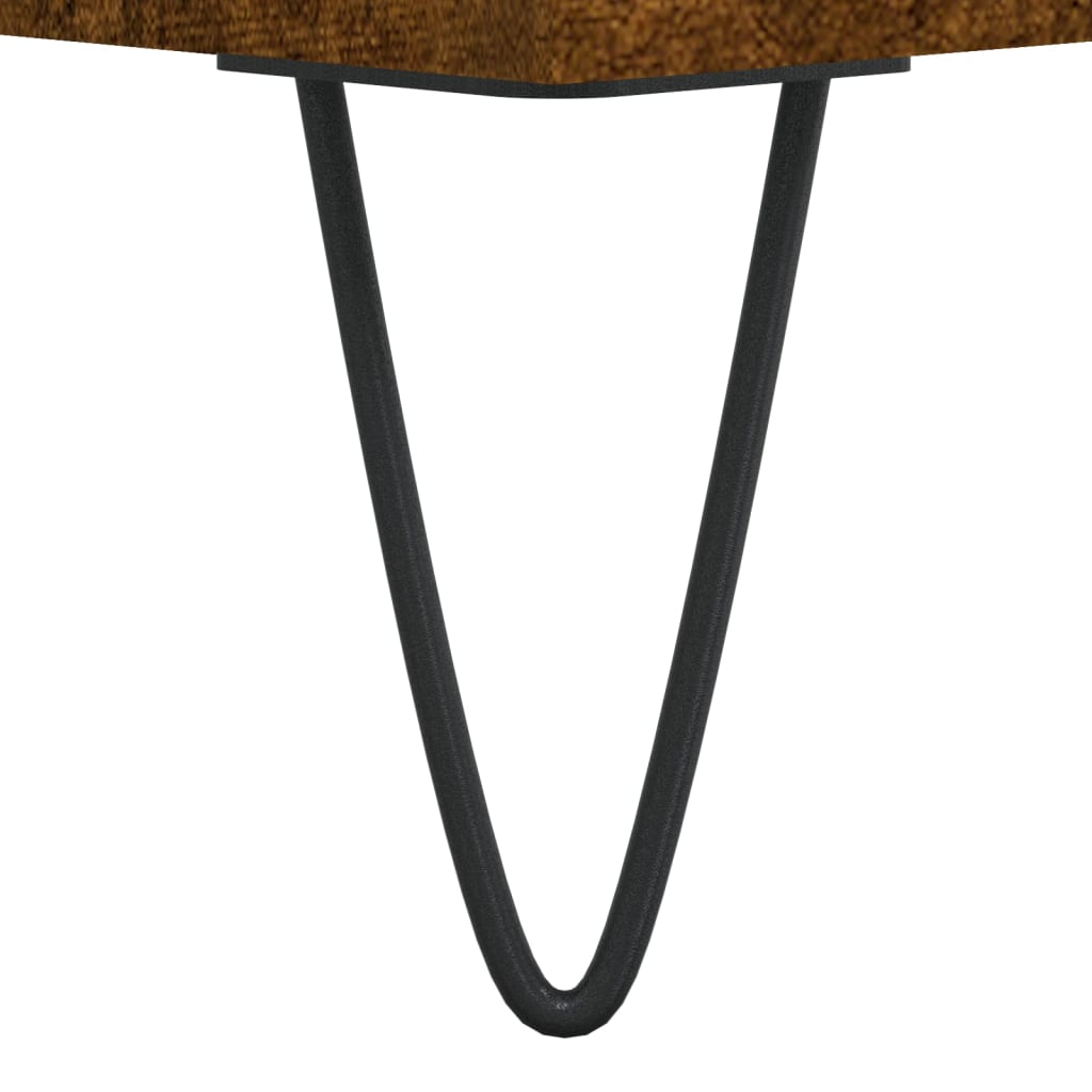 Mueble discos madera contrachapada roble ahumado 121x38x48 cm