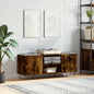 Smoked oak plywood record cabinet 121x38x48 cm