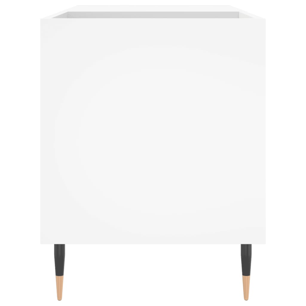Mueble para discos madera de ingeniería blanco 85x38x48 cm