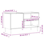 Mueble para discos madera de ingeniería blanco 85x38x48 cm