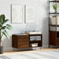 Mueble de discos madera de ingeniería blanco brillo 85x38x48 cm