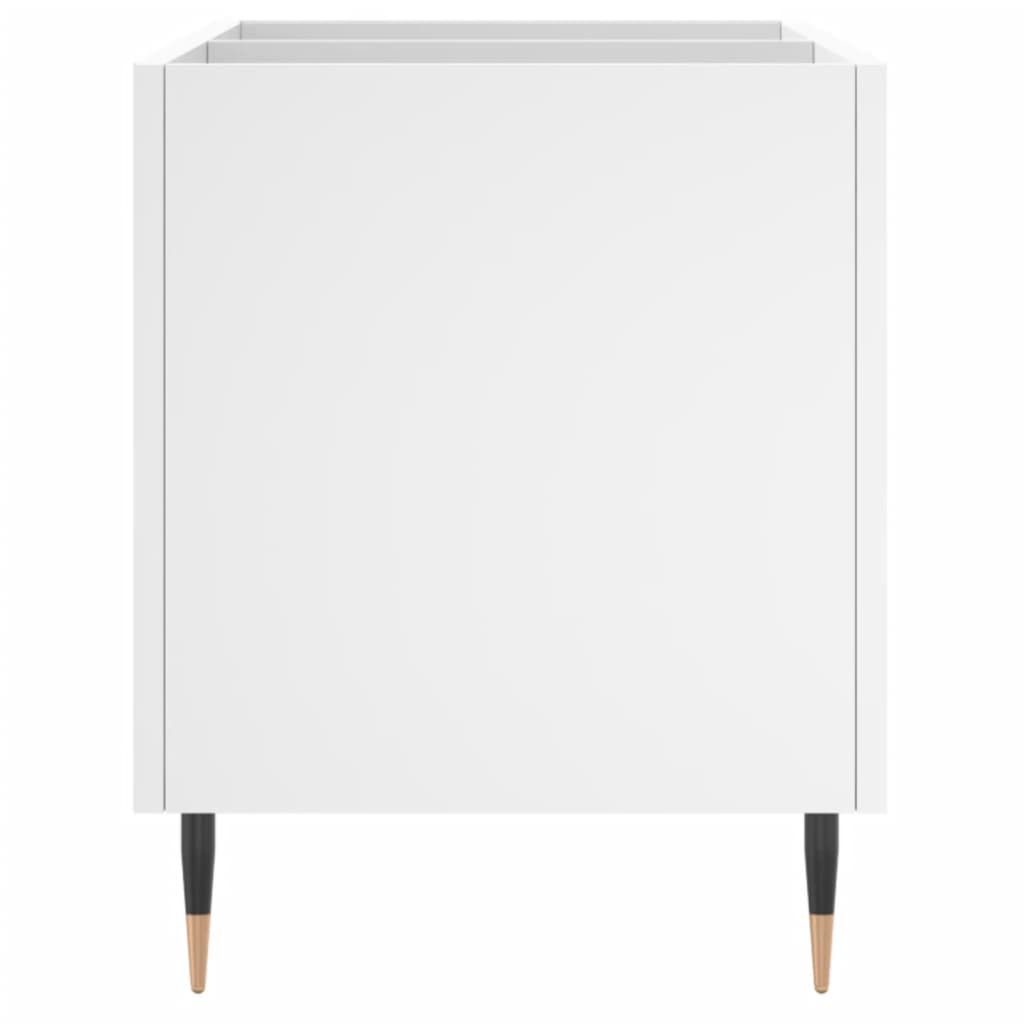 Mueble para discos madera contrachapada blanco 74,5x38x48 cm