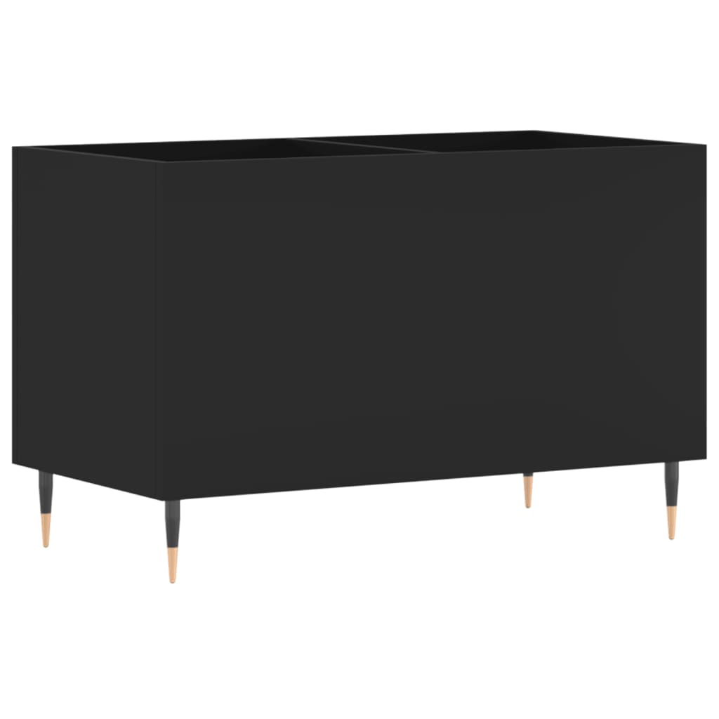 Mueble para discos madera contrachapada negro 74,5x38x48 cm