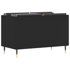 Mueble para discos madera contrachapada negro 74,5x38x48 cm