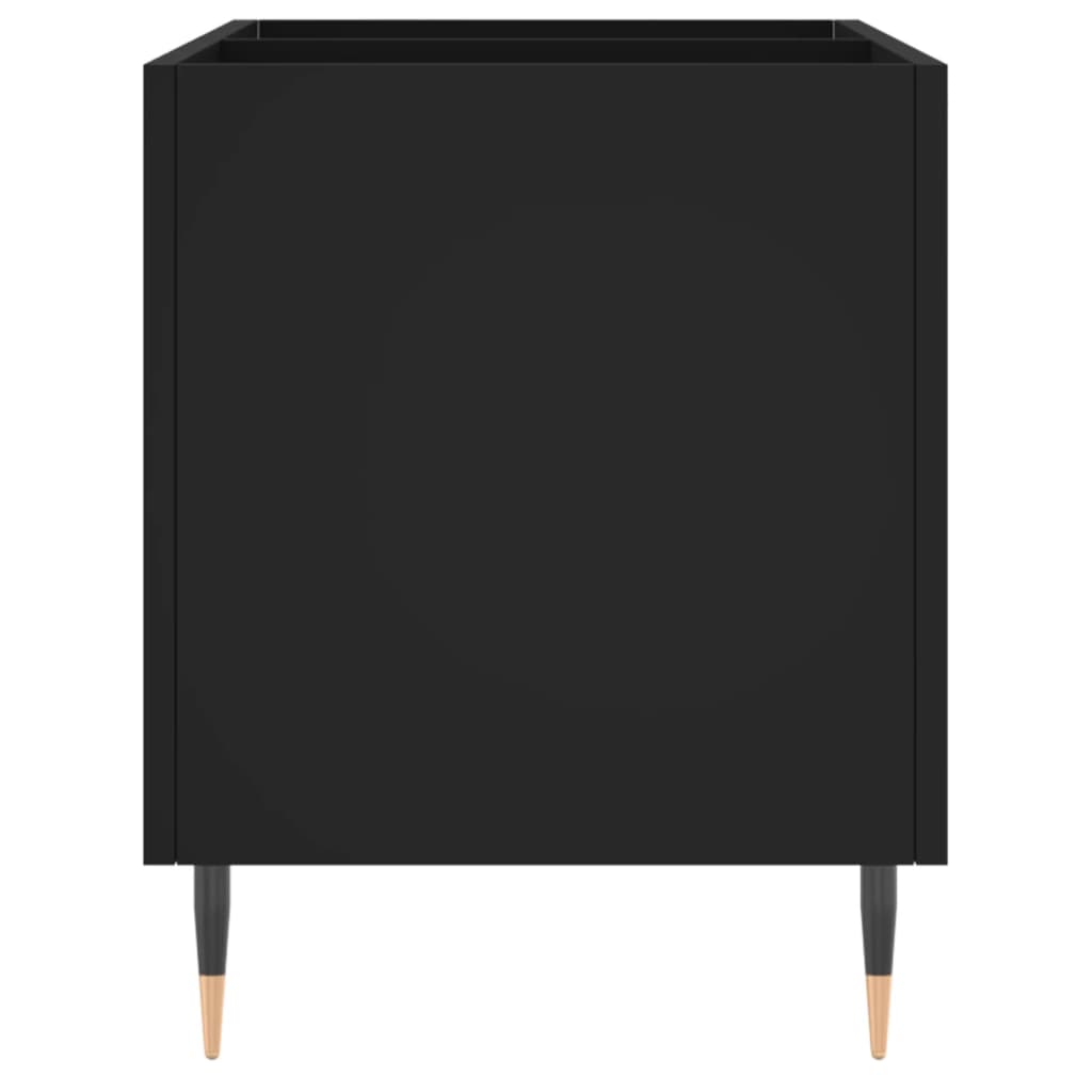 Mueble para discos madera contrachapada negro 74,5x38x48 cm