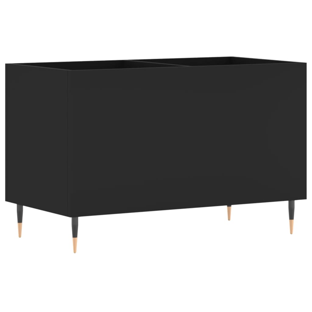 Mueble para discos madera contrachapada negro 74,5x38x48 cm