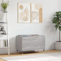 Sonoma Grey Plywood Record Cabinet 74.5x38x48 cm