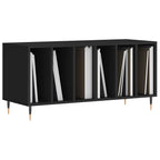 Mueble para discos madera contrachapada negro 100x38x48 cm