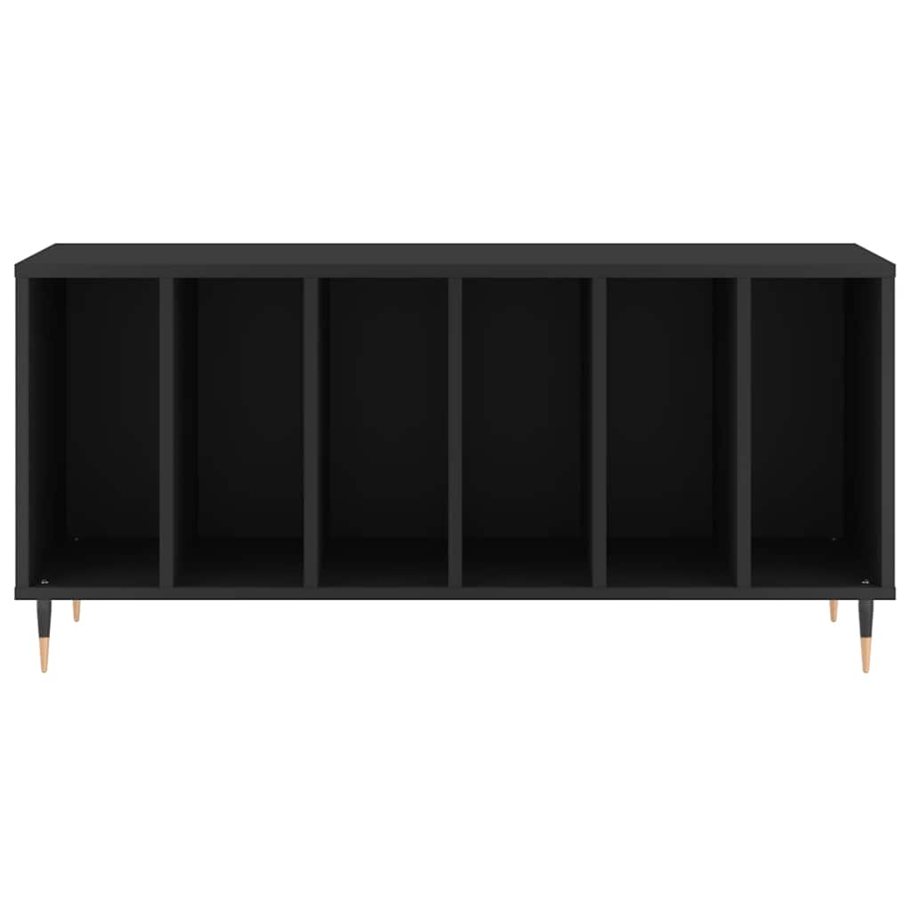 Mueble para discos madera contrachapada negro 100x38x48 cm