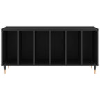 Mueble para discos madera contrachapada negro 100x38x48 cm