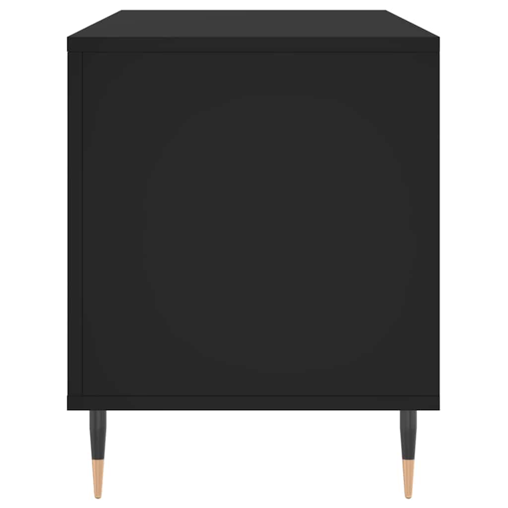 Mueble para discos madera contrachapada negro 100x38x48 cm