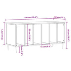 Mueble discos madera contrachapada roble Sonoma 100x38x48 cm