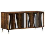 Mueble discos madera contrachapada roble ahumado 100x38x48 cm