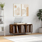 Smoked Oak Plywood Record Cabinet 100x38x48 cm