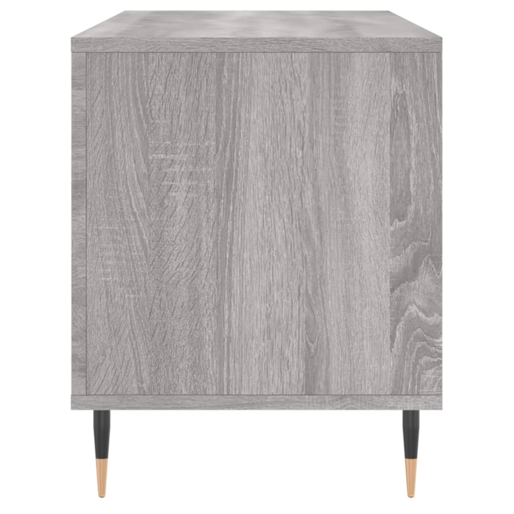 Mueble para discos madera contrachapada gris Sonoma 100x38x48cm