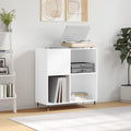 Mueble para discos madera contrachapada blanco 84,5x38x89 cm