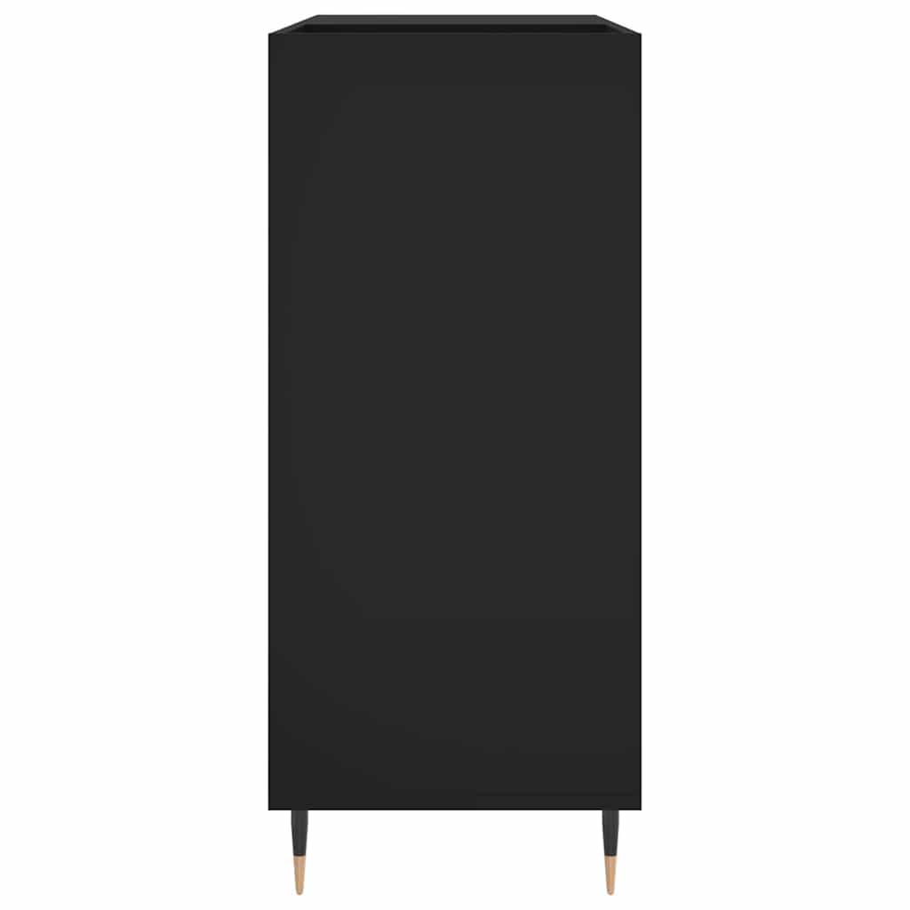 Mueble para discos madera contrachapada negro 84,5x38x89 cm