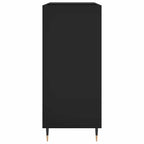 Mueble para discos madera contrachapada negro 84,5x38x89 cm