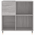 Mueble discos madera contrachapada gris Sonoma 84,5x38x89 cm