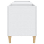 Mueble para discos de madera de ingeniería blanco 121x38x48 cm