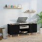 Mueble para discos madera contrachapada negro 100x38x48 cm