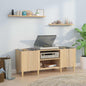 Mueble para discos de madera de ingeniería blanco 121x38x48 cm