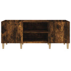 Mueble discos madera contrachapada roble ahumado 121x38x48 cm