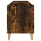 Mueble discos madera contrachapada roble ahumado 121x38x48 cm