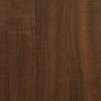 Mueble de discos madera contrachapada roble marrón 121x38x48 cm