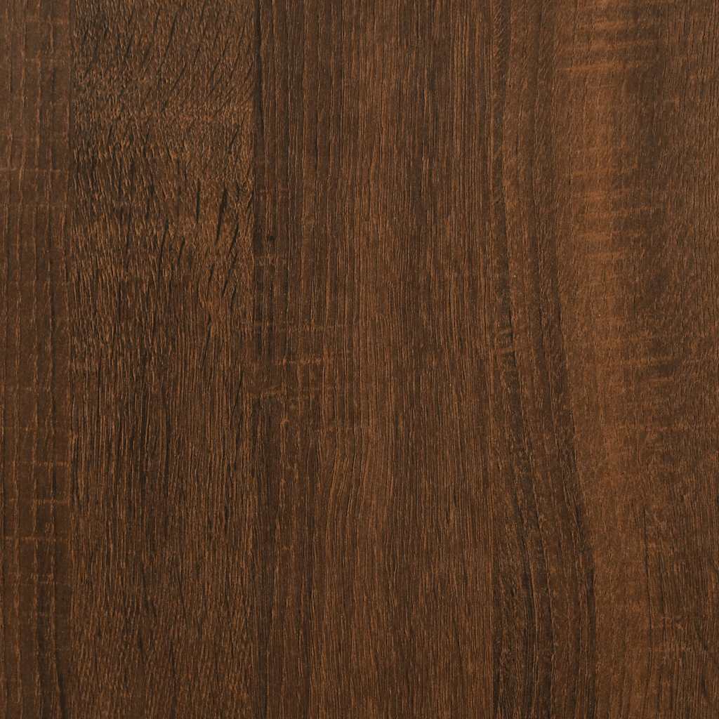 Mueble de discos madera contrachapada roble marrón 121x38x48 cm