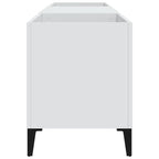 Mueble para discos madera contrachapada blanco 121x38x48 cm
