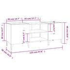 Mueble para discos madera contrachapada blanco 121x38x48 cm