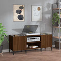 Mueble discos madera contrachapada roble ahumado 84,5x38x89 cm