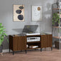 Mueble discos madera contrachapada roble ahumado 84,5x38x89 cm