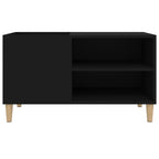 Mueble para discos madera contrachapada negro 84,5x38x48 cm
