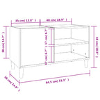 Mueble para discos madera contrachapada negro 84,5x38x48 cm