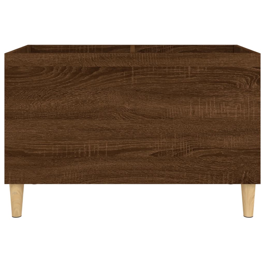 Mueble discos madera contrachapada roble marrón 74,5x38x48 cm