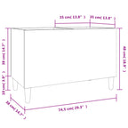 Mueble discos madera contrachapada roble marrón 74,5x38x48 cm