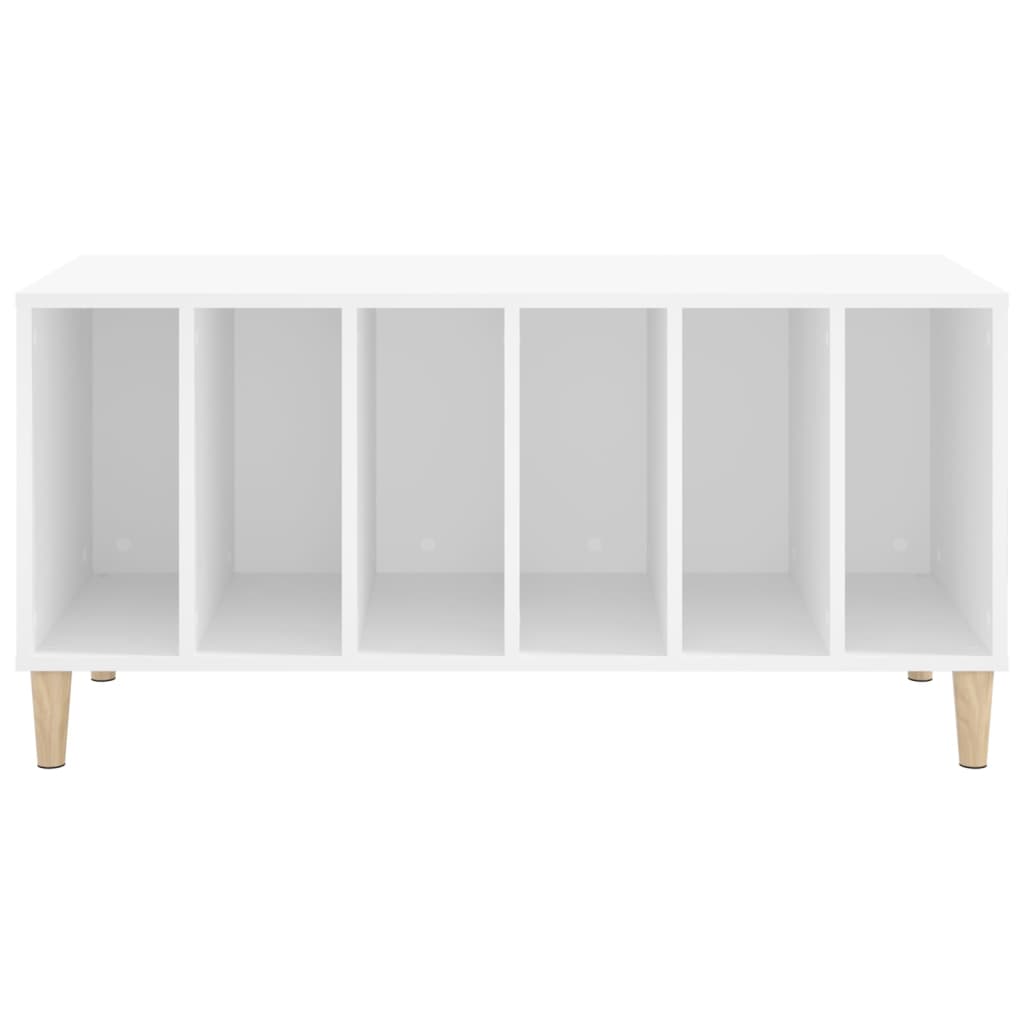 Mueble para discos madera contrachapada blanco 100x38x48 cm