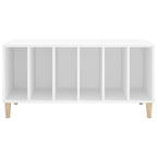 Mueble para discos madera contrachapada blanco 100x38x48 cm