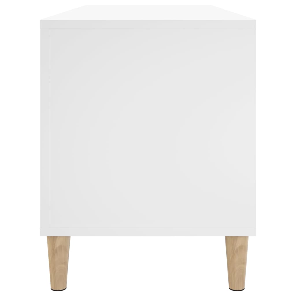 Mueble para discos madera contrachapada blanco 100x38x48 cm