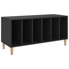 Mueble para discos madera contrachapada negro 100x38x48 cm