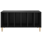 Mueble para discos madera contrachapada negro 100x38x48 cm
