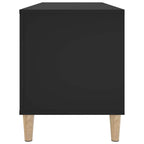 Mueble para discos madera contrachapada negro 100x38x48 cm